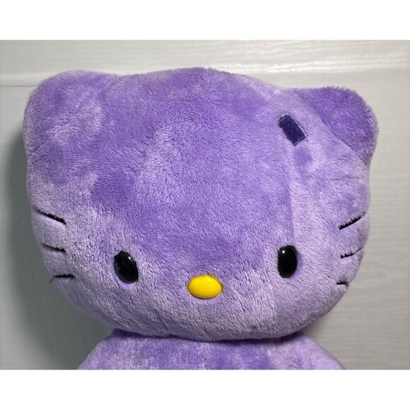 Hello Kitty Build a Bear Sanrio Large Purple Plush Stuffed Cat 18" No Bow - Picture 2 of 13